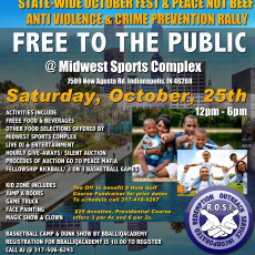 STATE-WIDE OCTOBER FEST & PEACE NOT BEEF ANTI VIOLENCE & CRIME PREVENTION RALLY