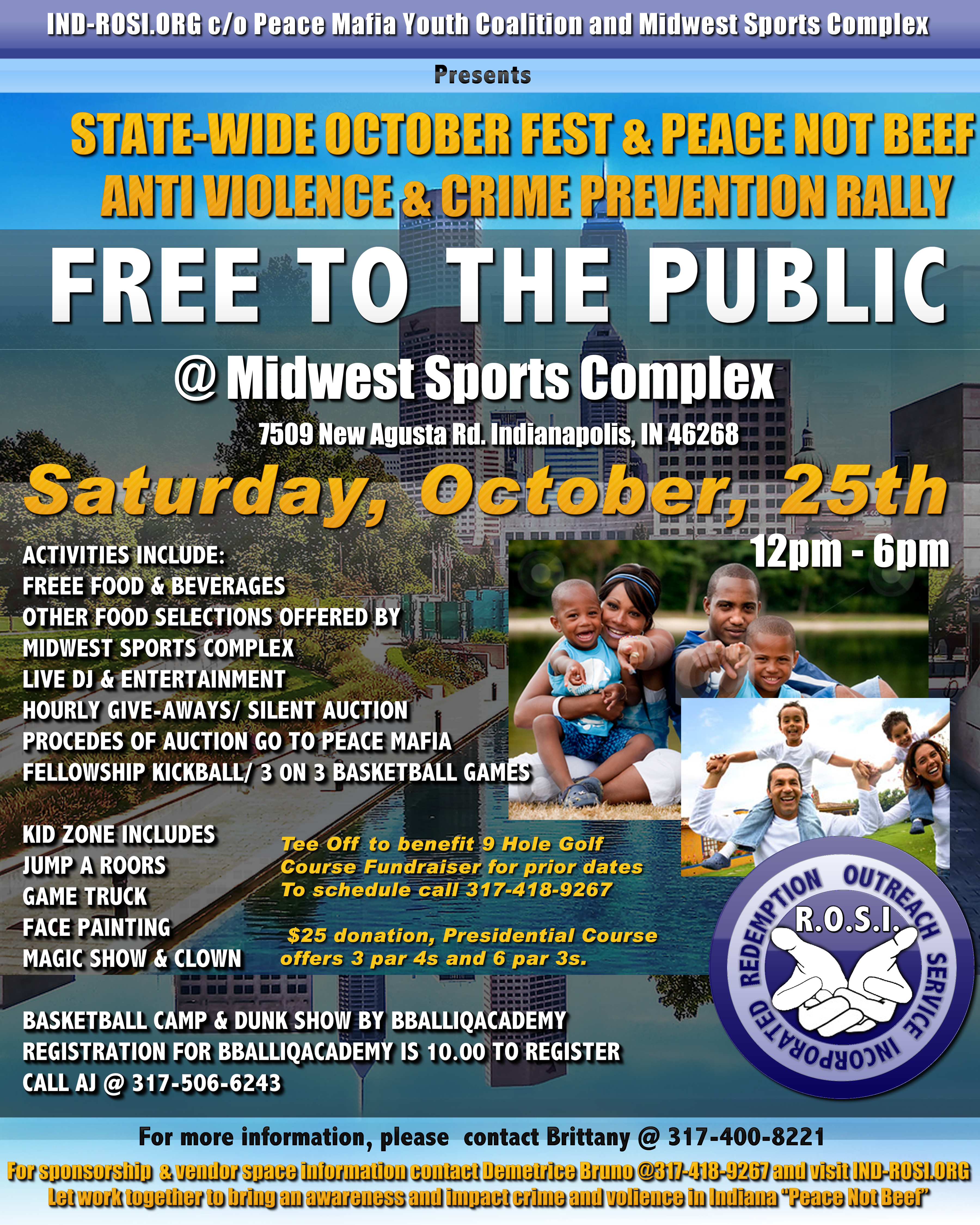 STATE-WIDE OCTOBER FEST & PEACE NOT BEEF ANTI VIOLENCE & CRIME PREVENTION RALLY